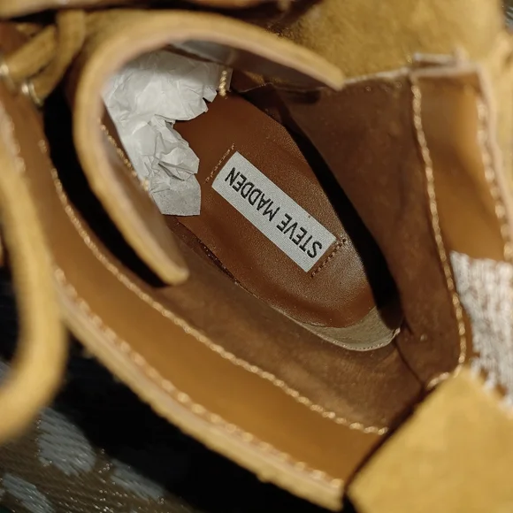 Suede Lace-Up Platform Ankle Boots in Brown - Picture 2 of 14